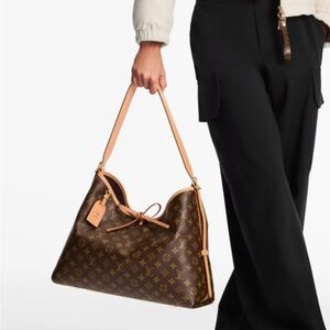 Louis Vuitton Monogram Hobo Bag with Vachetta Trim